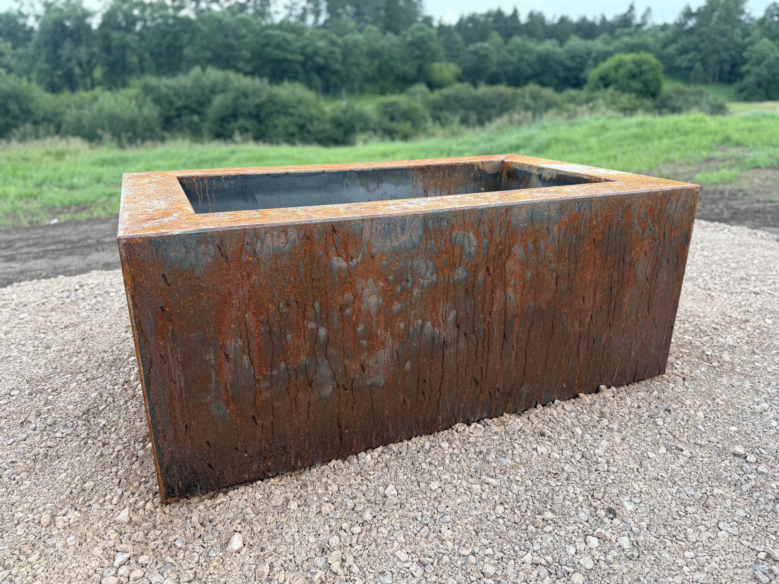 A firepit outside of The Wagons in South Dakota