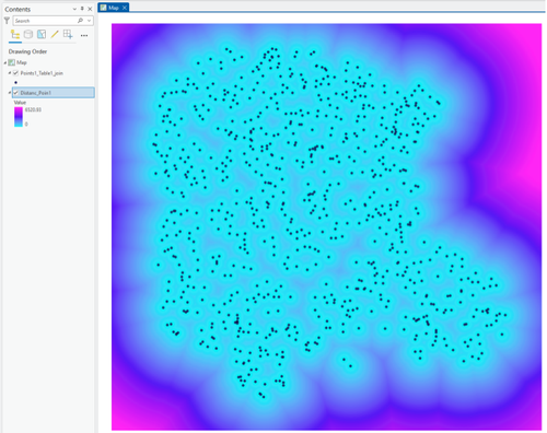 Creating Distance Rasters from Points — mapping 101