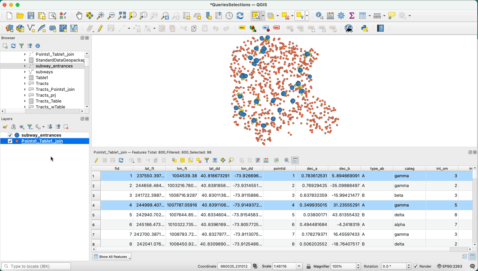 Creating a New Layer from Selected Features — mapping 101