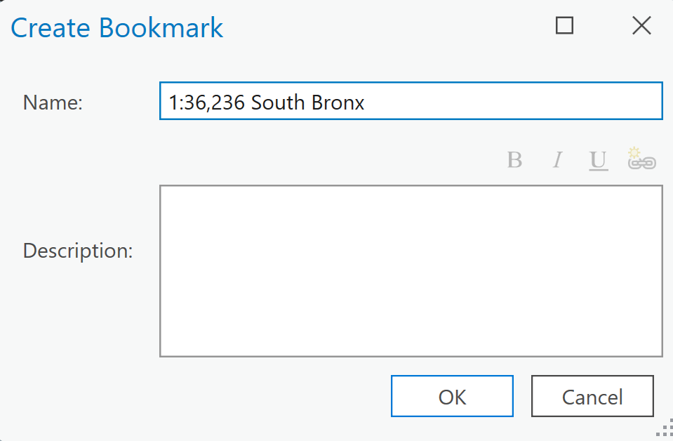 Chart View Bookmark Using Bookmarks for Map Views — mapping 101