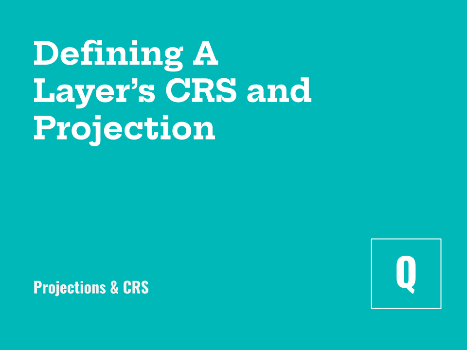 Defining the Projection of a Vector Dataset