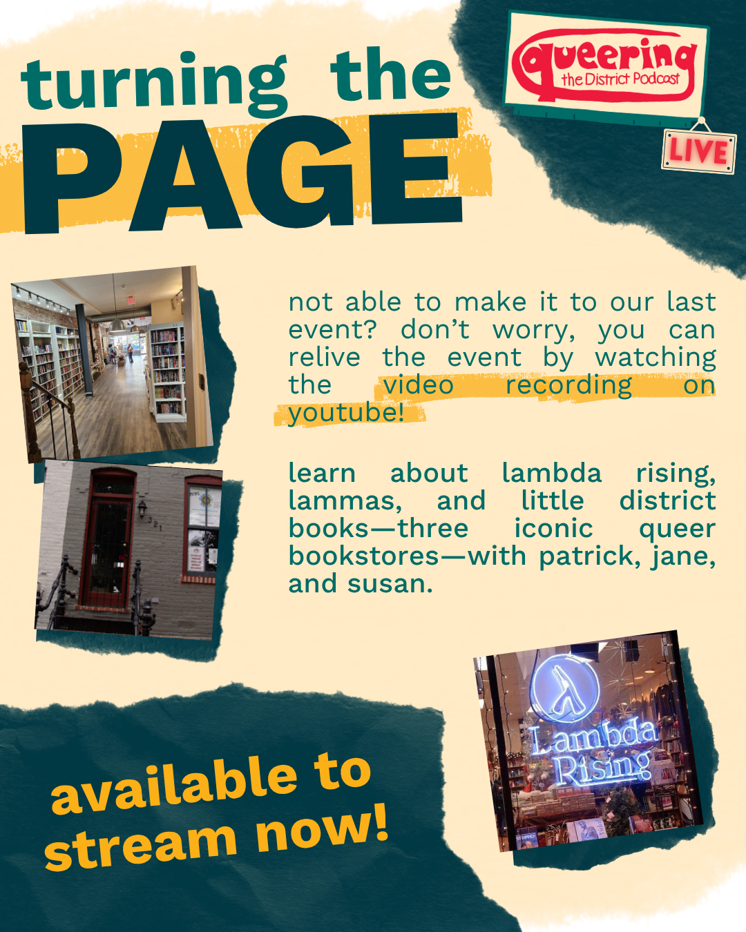 turning the page: a live podcasting event 