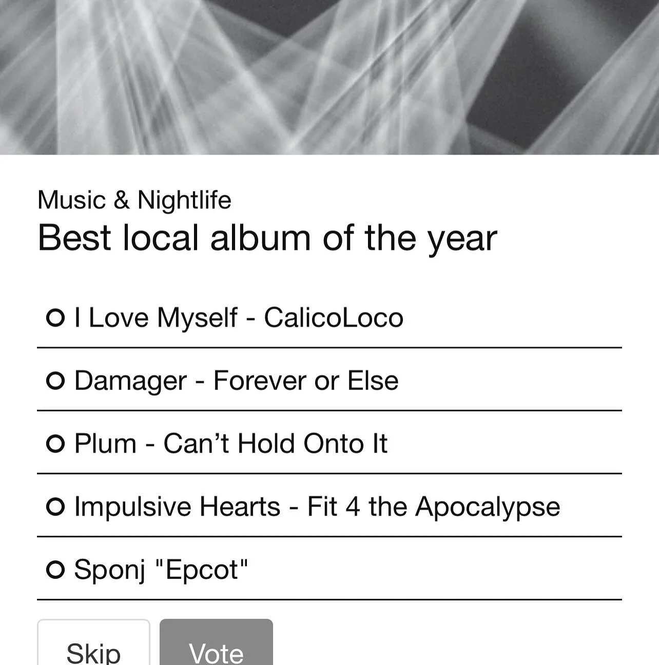 🫧It&rsquo;s that time of year again 🫧
I get a little weird
Wondering if I did enough or too much or if anyone noticed or why I care
A lot of good pals on the @chicago_reader best of 2024 ballot this year as always 🪩📈 &mdash; Vote away but not eno