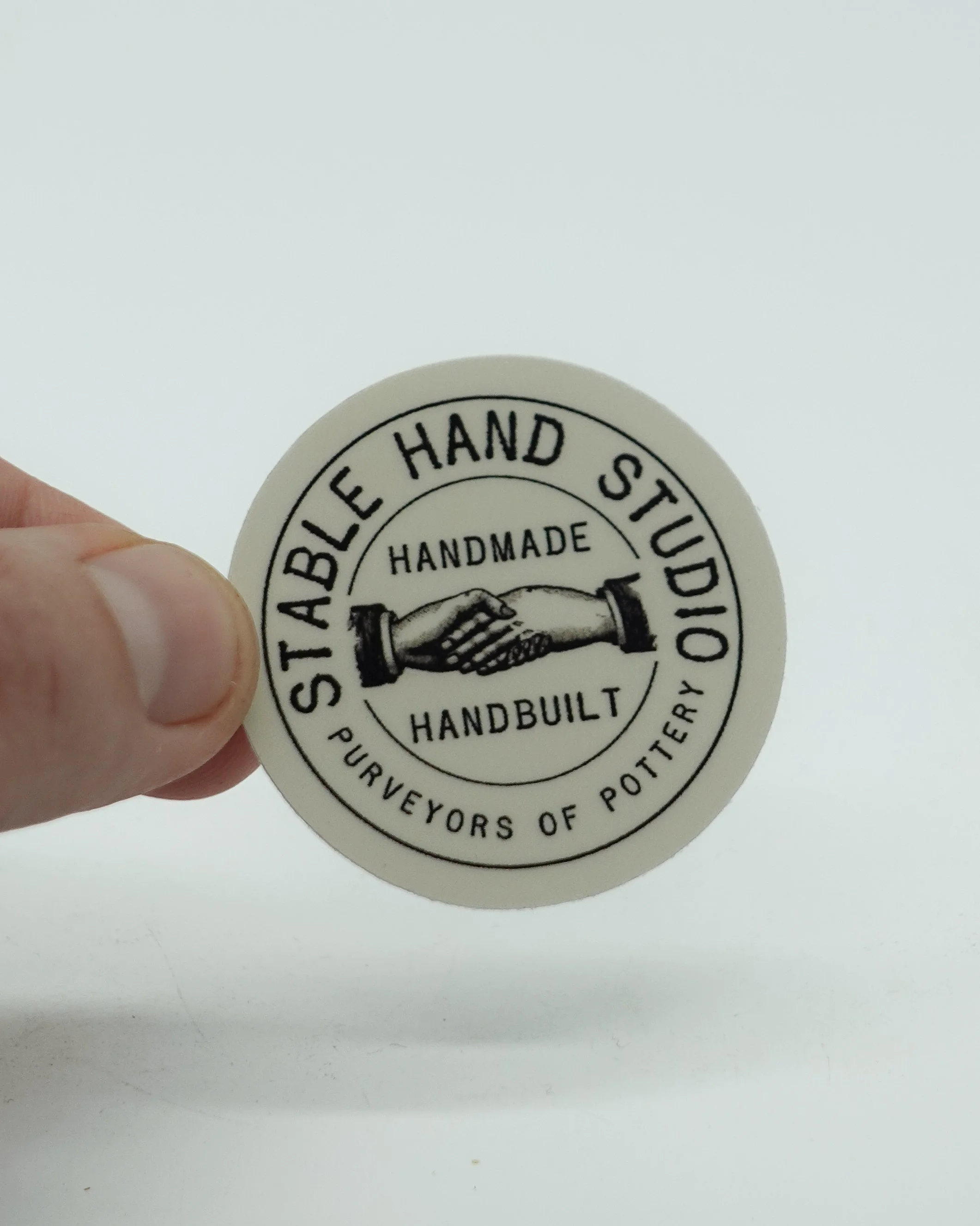 stable hand vintage logo sticker