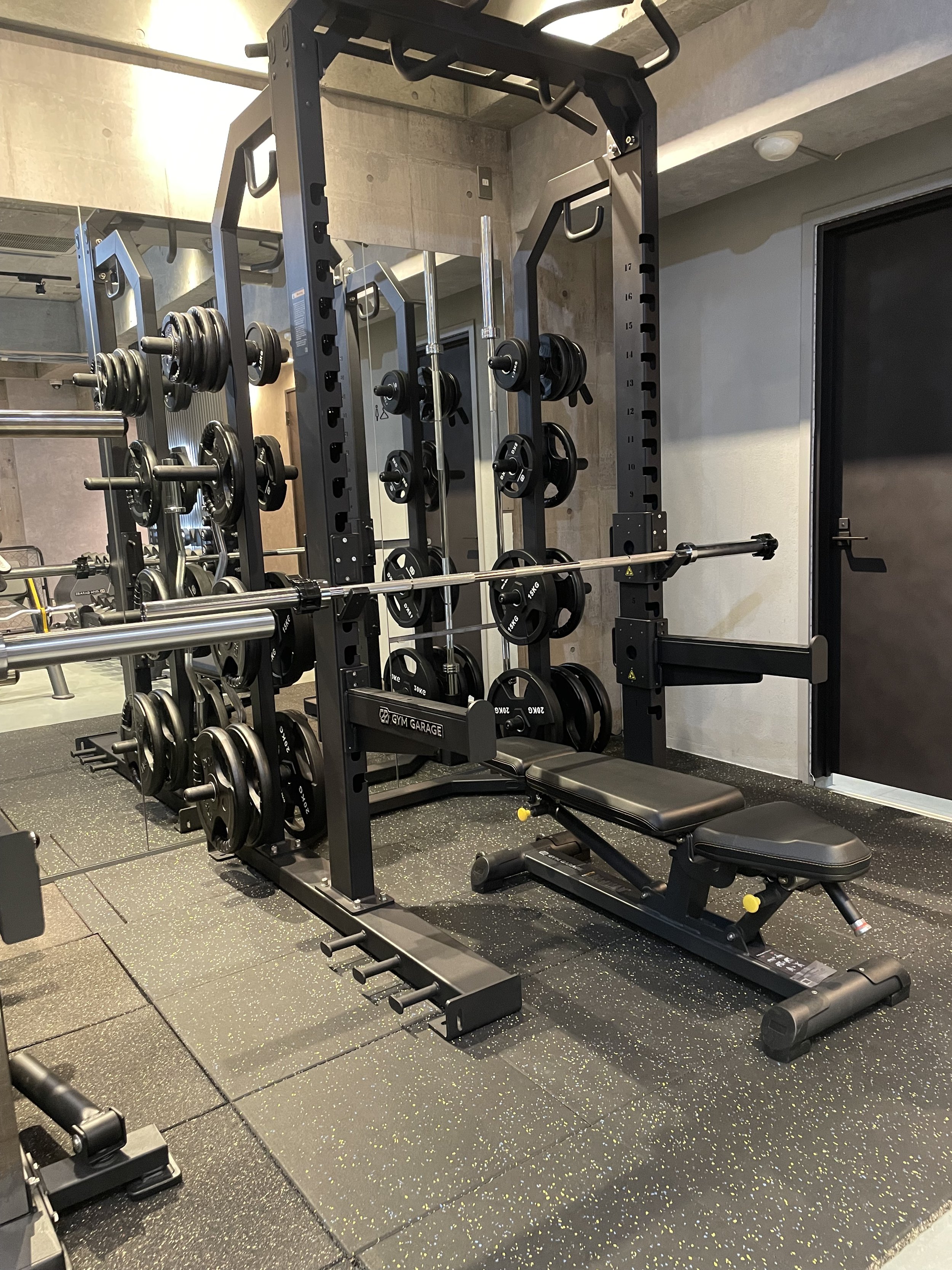 Rack gym equipment