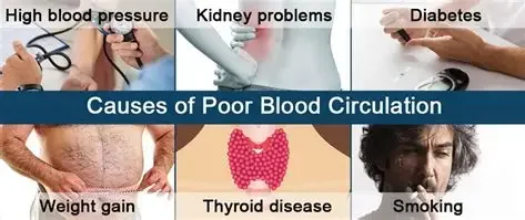 an infograph about causes of low circulation