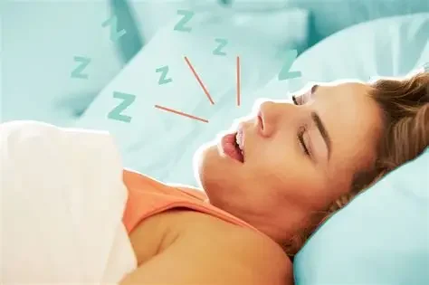 a picture of someone snoring