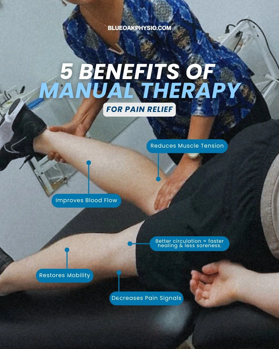 Manual therapy is more than just “hands-on treatment” ๐คฒ
It helps relax tight muscles, restore mobility, improve circulation, and even calm the nervous system for pain relief.
But here’s the key, it works best when combined with e