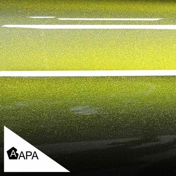 Color gradient from yellow to dark green with APA logo in a white triangle on the bottom left corner.