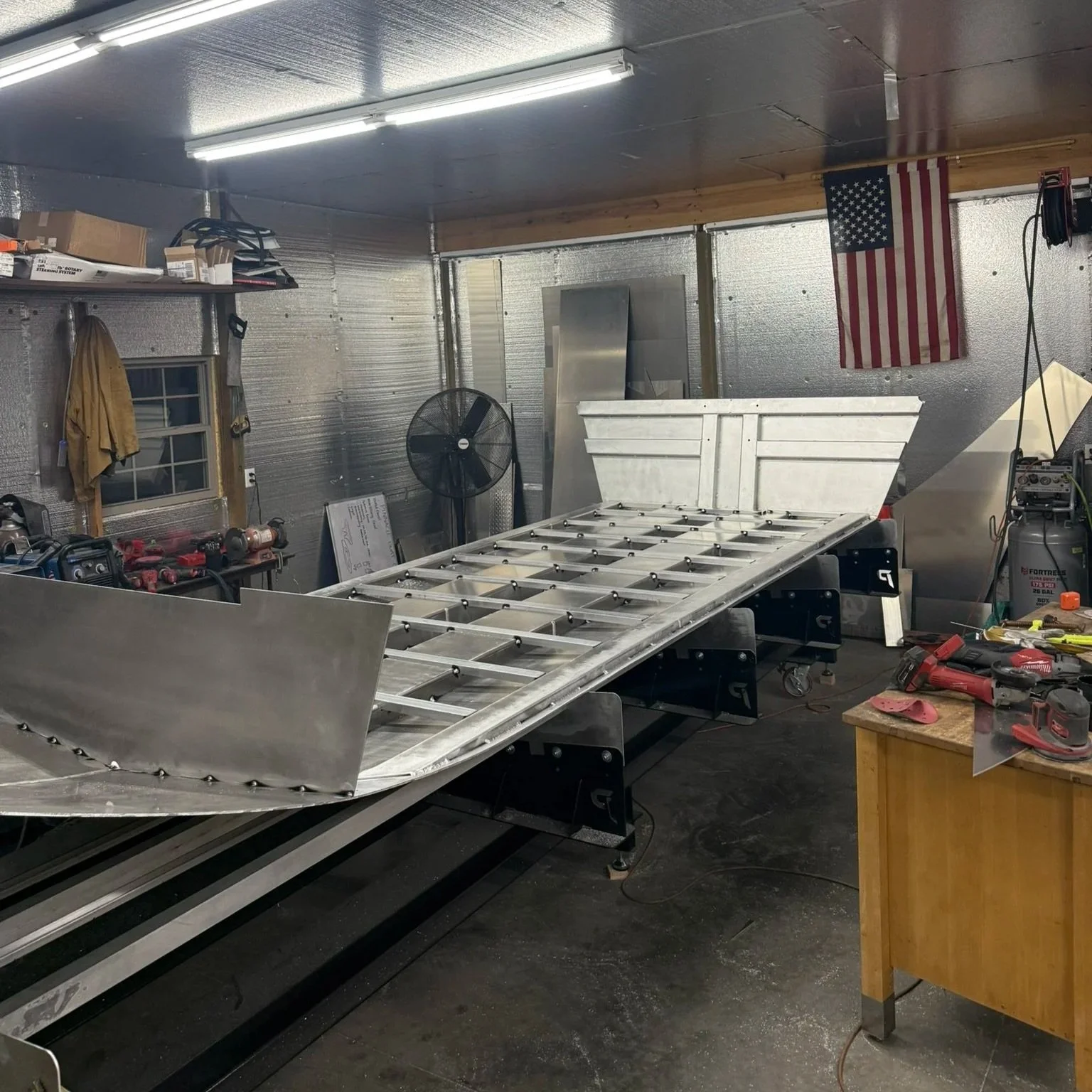 Transom, Frames, and Stringers in Place