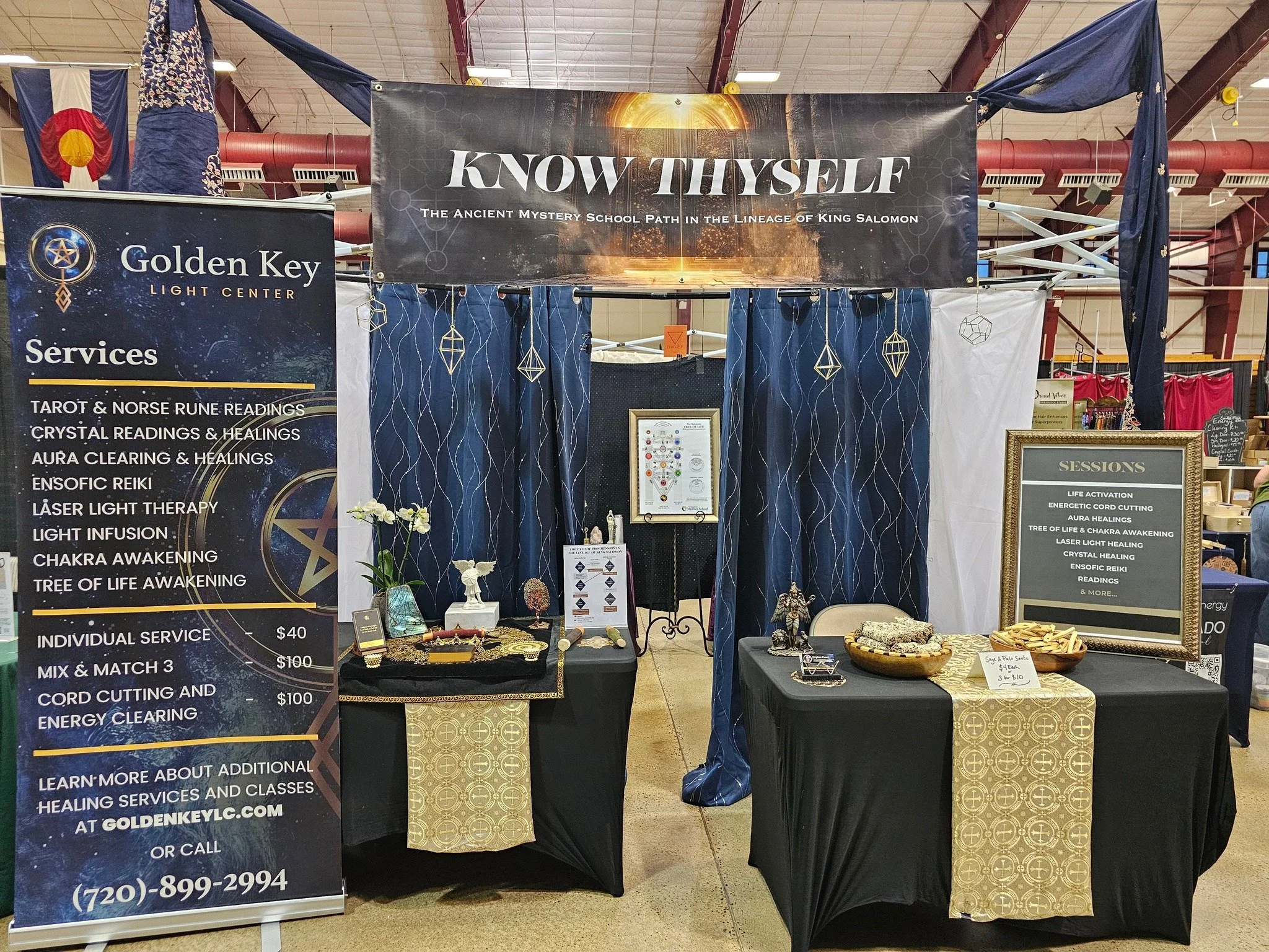 We are here in Castle Rock Colorado getting ready for @artandsoulkindredspiritsevents September 27th and 28th. Come see us for expo healings and readings and wonderful conversation. Golden Key Light Center is happy to be of service.