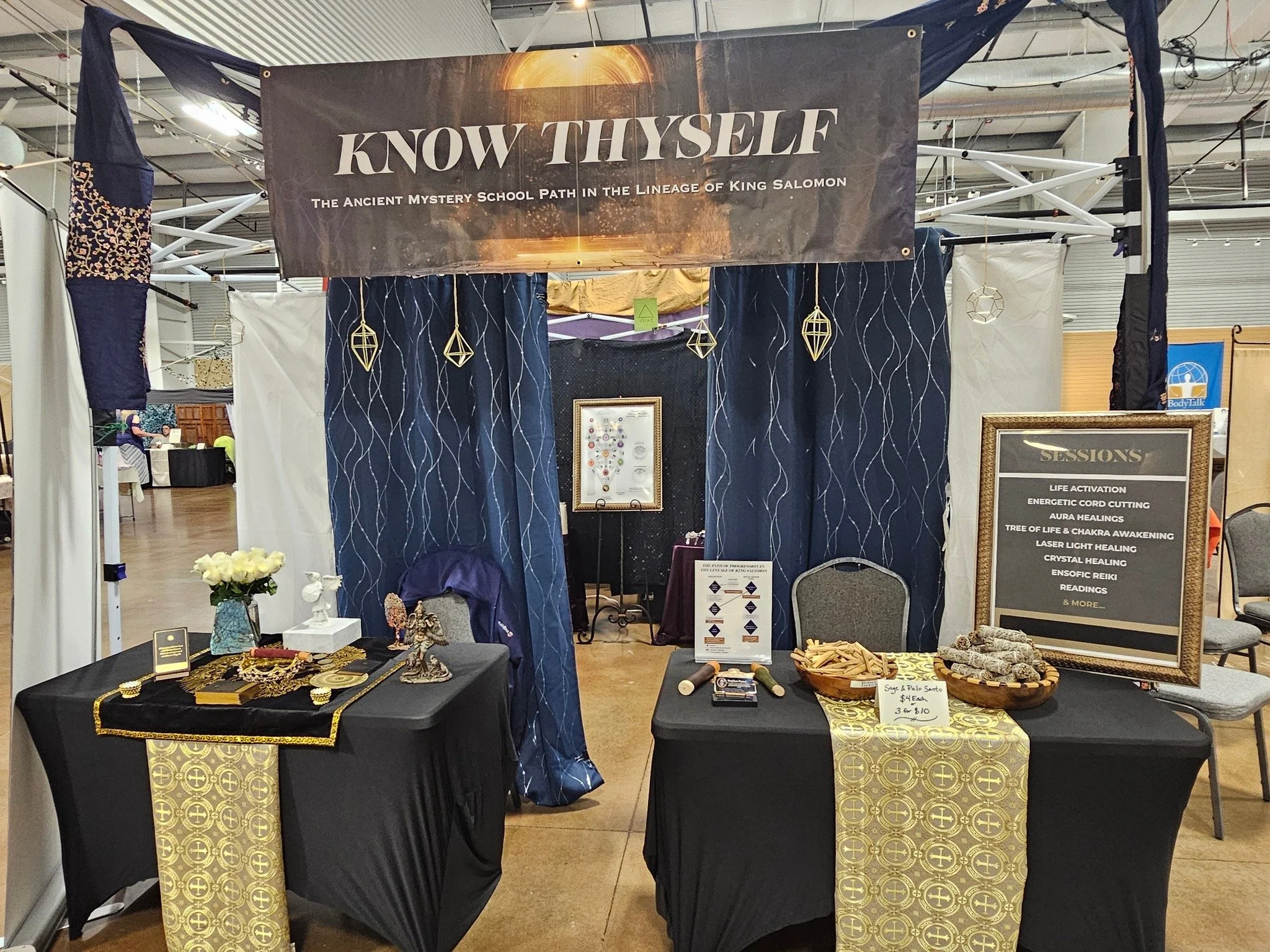 Eric Hatch and I doing a great many works of service at the 43rd holistic fair in Loveland at The Ranch events centrr.