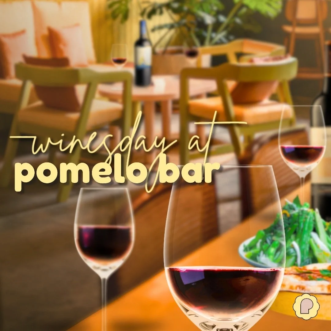 🍷 Winesday is here and it's time to uncork those midweek vintage vibes. 

Pair your pour with your choice of chef-prepared culinary bites for a Winesday like no other.

Come uncork your evening! 

📍 Pomelo Bar, Street 184, Phnom Penh
🚸 Across from
