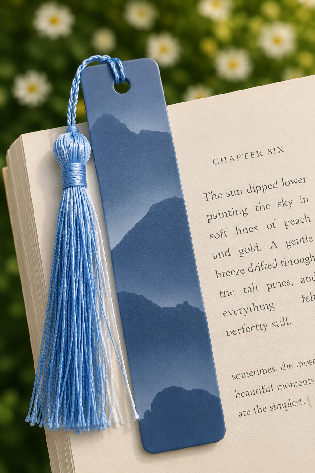 Misty Mountain Bookmark (Blue)