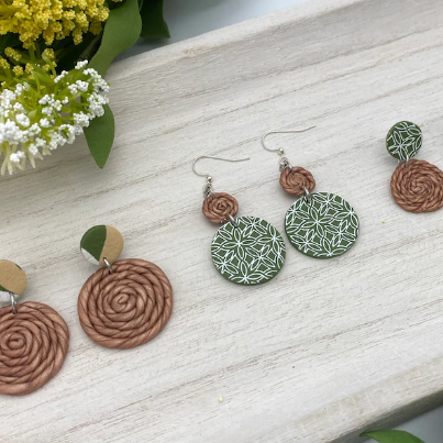 Woven Rope Dangle Earrings : LG Pattern