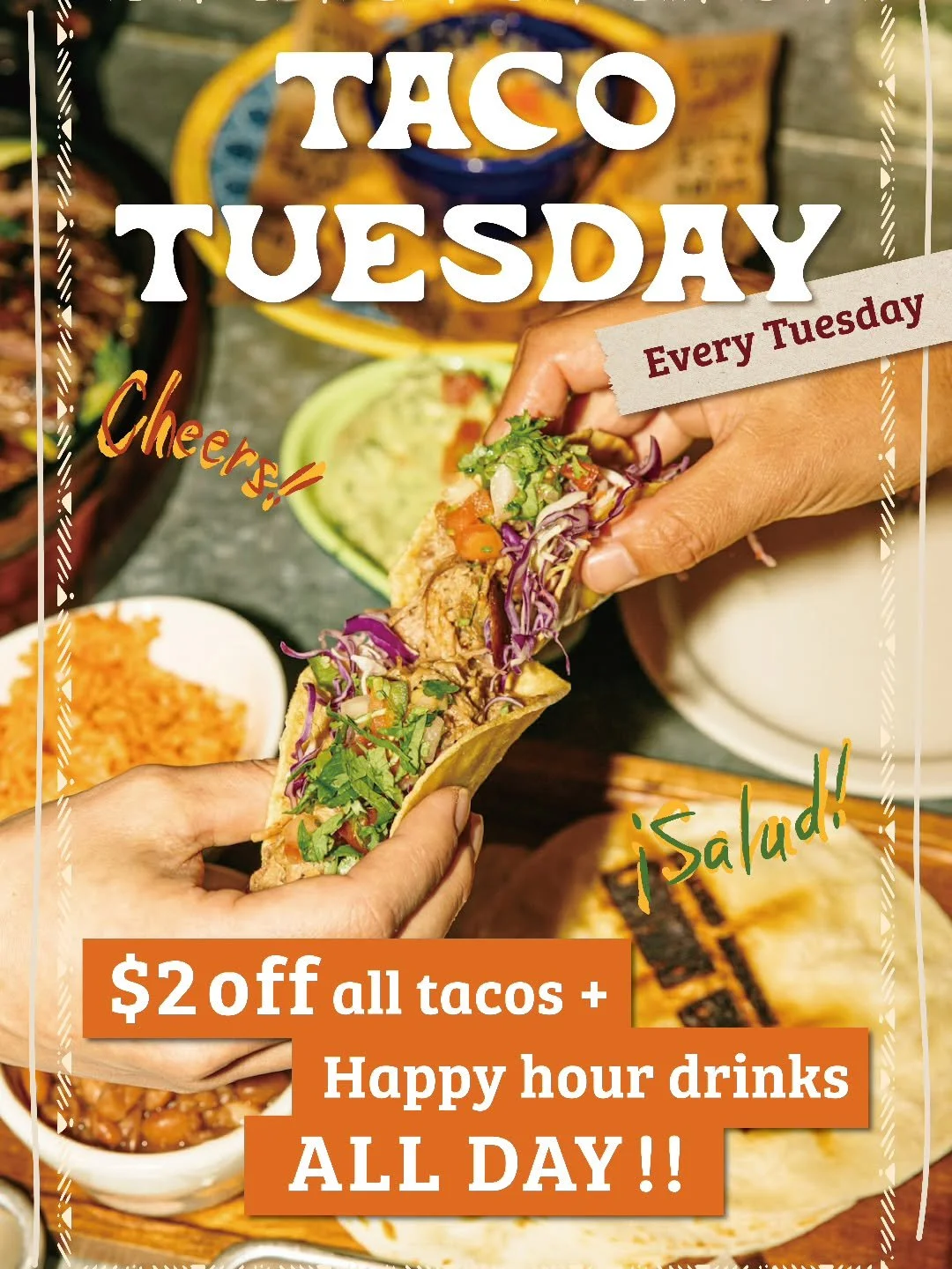 $2 off tacos all day and happy hour drinks flowing from open to close. No waiting, no cutoffs&hellip; just good food, cold drinks, and a full-on fiesta from start to finish! 🌮🍻

#alohaamigo #tacotuesdays #zetton
