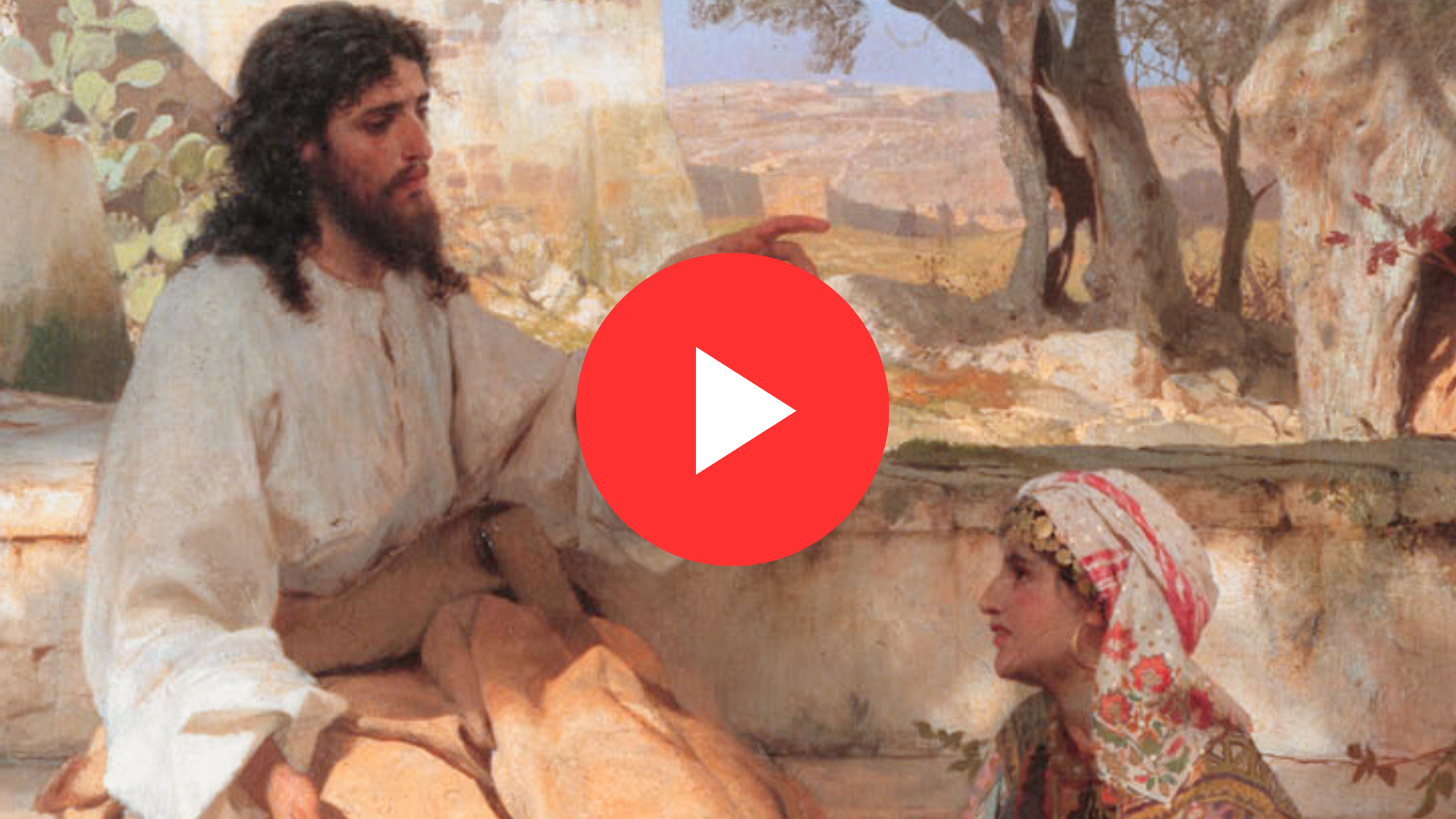 Jesus speaking to Martha