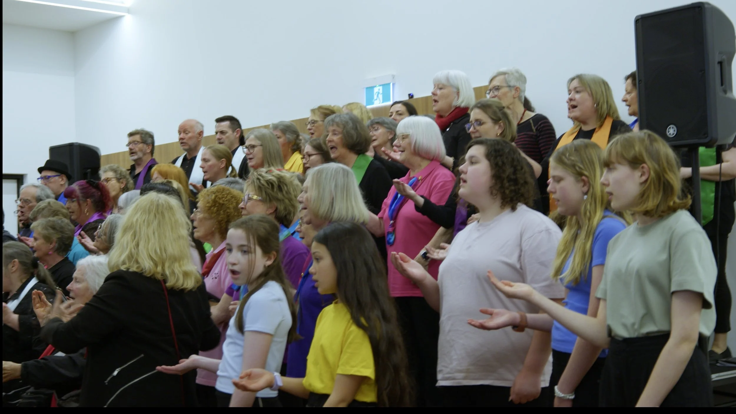 Tune In kids and 3 adult choirs at Sing 4 Unity Day 2025