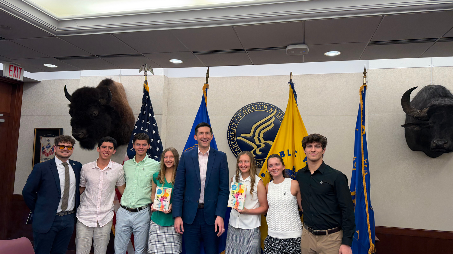 Club Natural chapter leaders with Calley Means