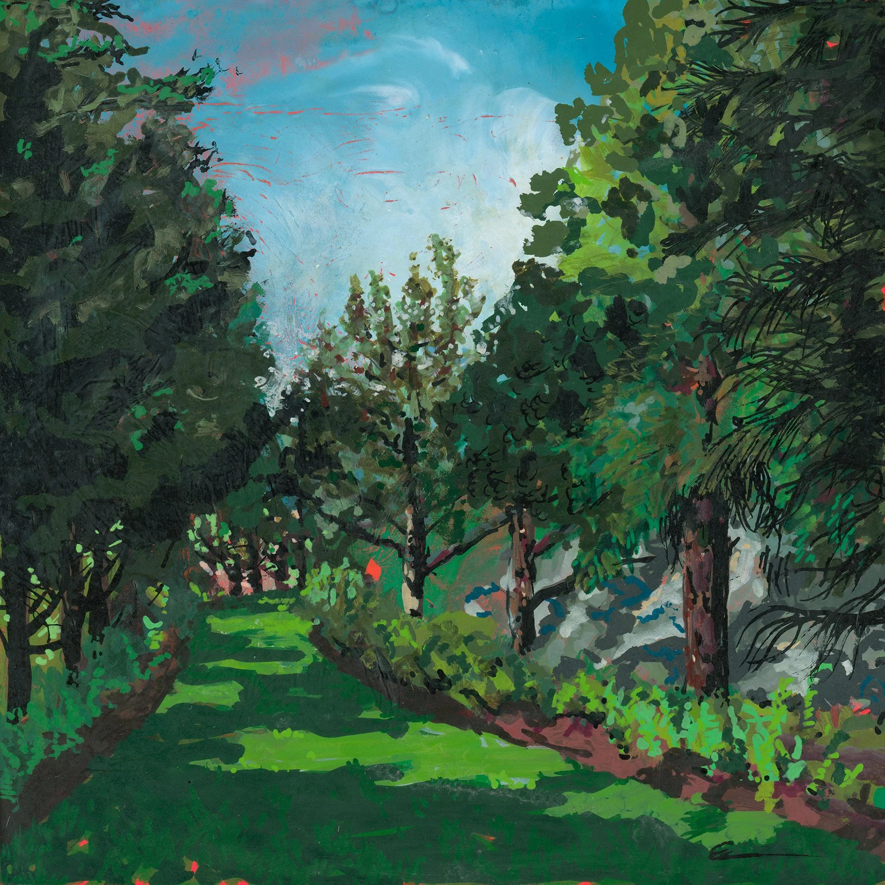 Secret Path, 2026, acrylic on 6x6" panel, SOLD