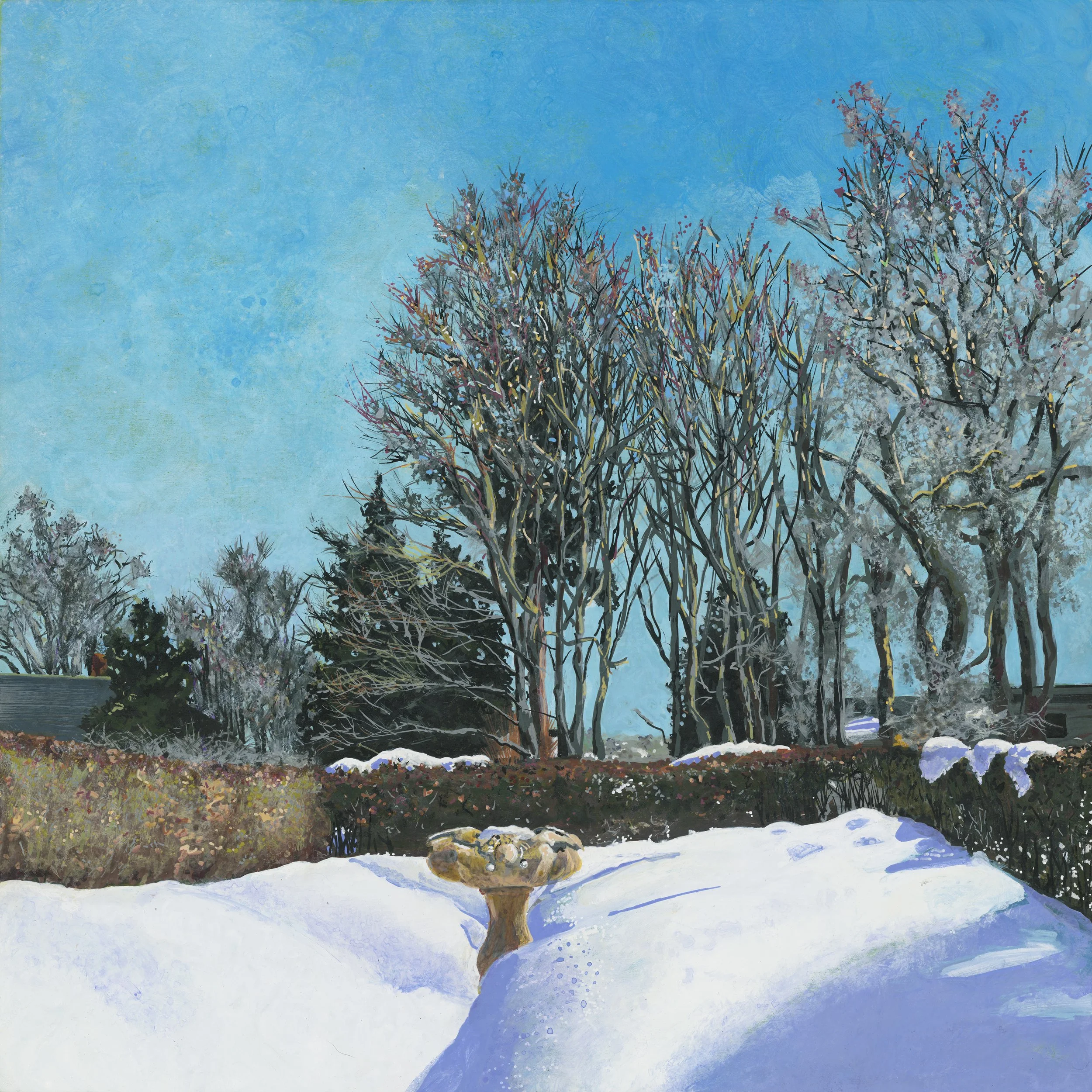 After the Storm, 2026, acrylic on 12x12" panel, $875 framed 
