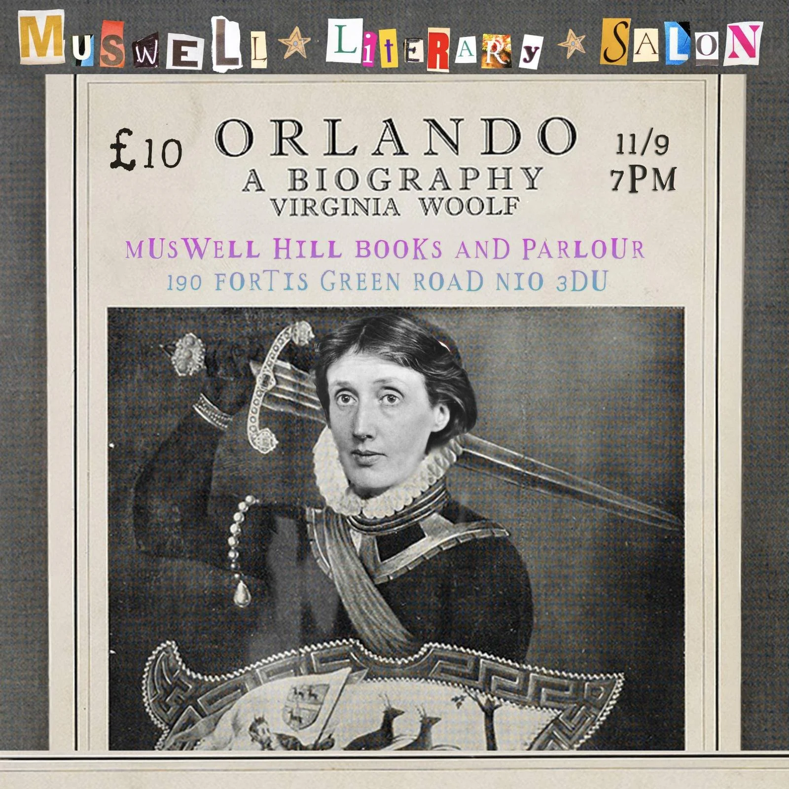 11/9 Muswell Literary Salon: Orlando by Virginia Woolf