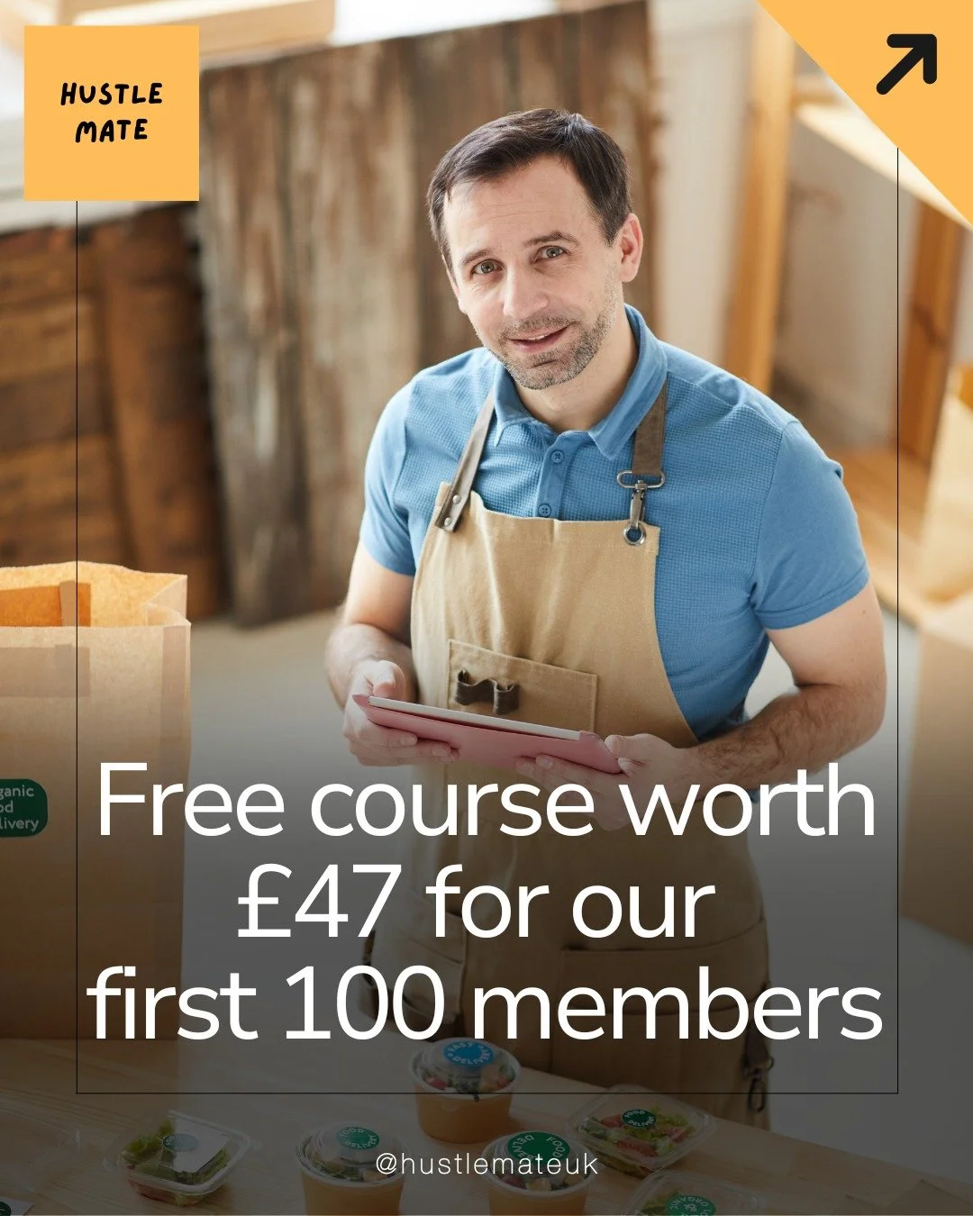 We&rsquo;re giving away our 'Start Your Own Business' Course (worth &pound;47) for free &mdash; but only to the first 100 Hustle Mates.

Inside, you&rsquo;ll learn how to:
✅ Build a business plan that actually works
✅ Price your services confidently
