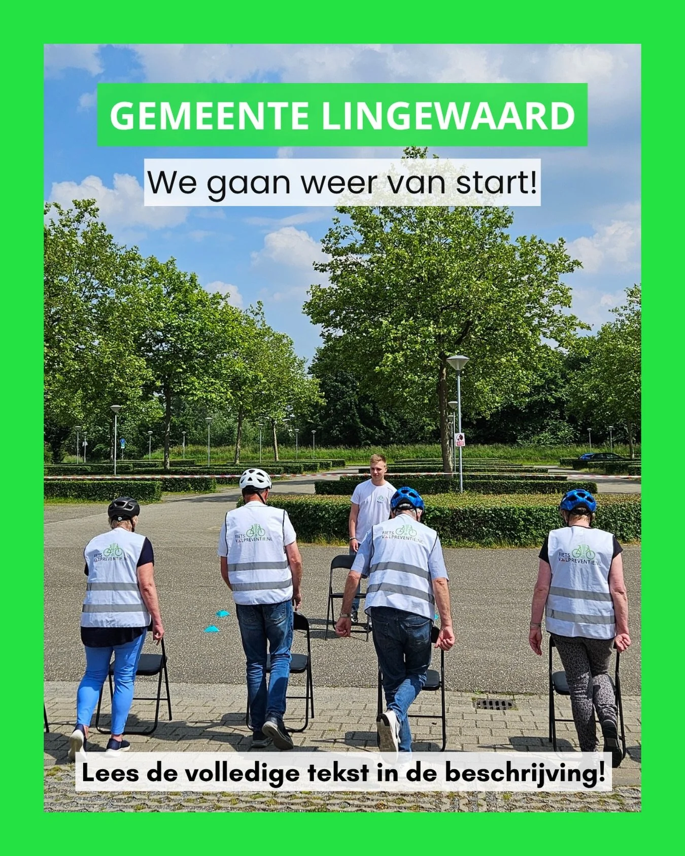 🚲 We trappen weer af in Gemeente Lingewaard!
 
Vanaf 4 juli 2026 starten onze fietsvalpreventietrainingen in de Gemeente Lingewaard 💪
Inwoners uit Bemmel en Huissen kunnen deelnemen aan onze 10-weekse trainingsprogramma op de zaterdagen. Tijdens de