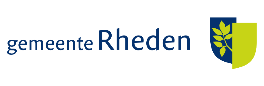 Logo van de gemeente Rheden met een klavertje vier in een schild