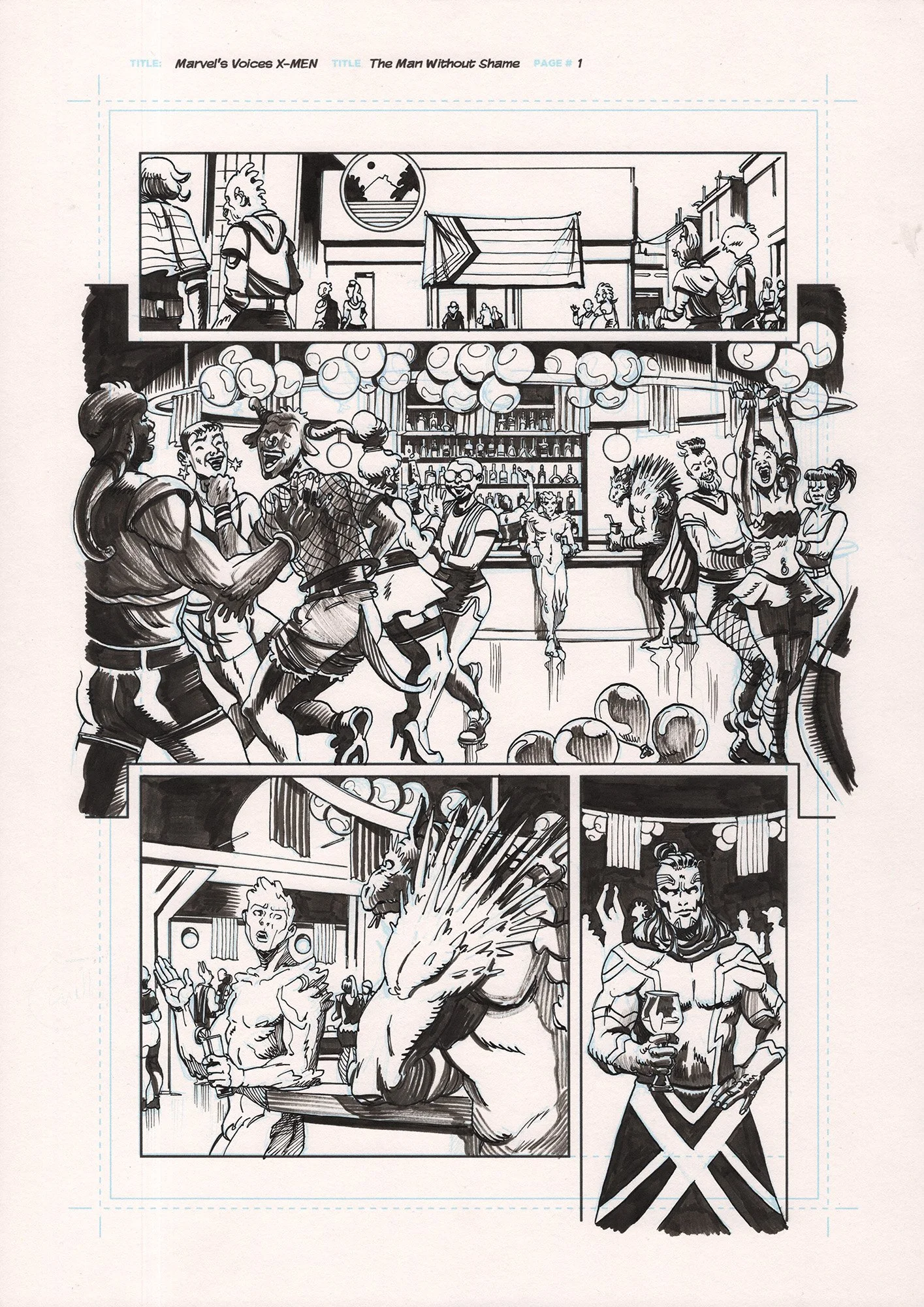 Marvel Voices X-Men original page 1