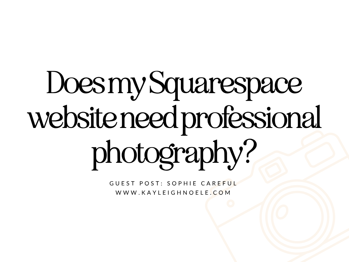 Does my Squarespace website need professional photography?