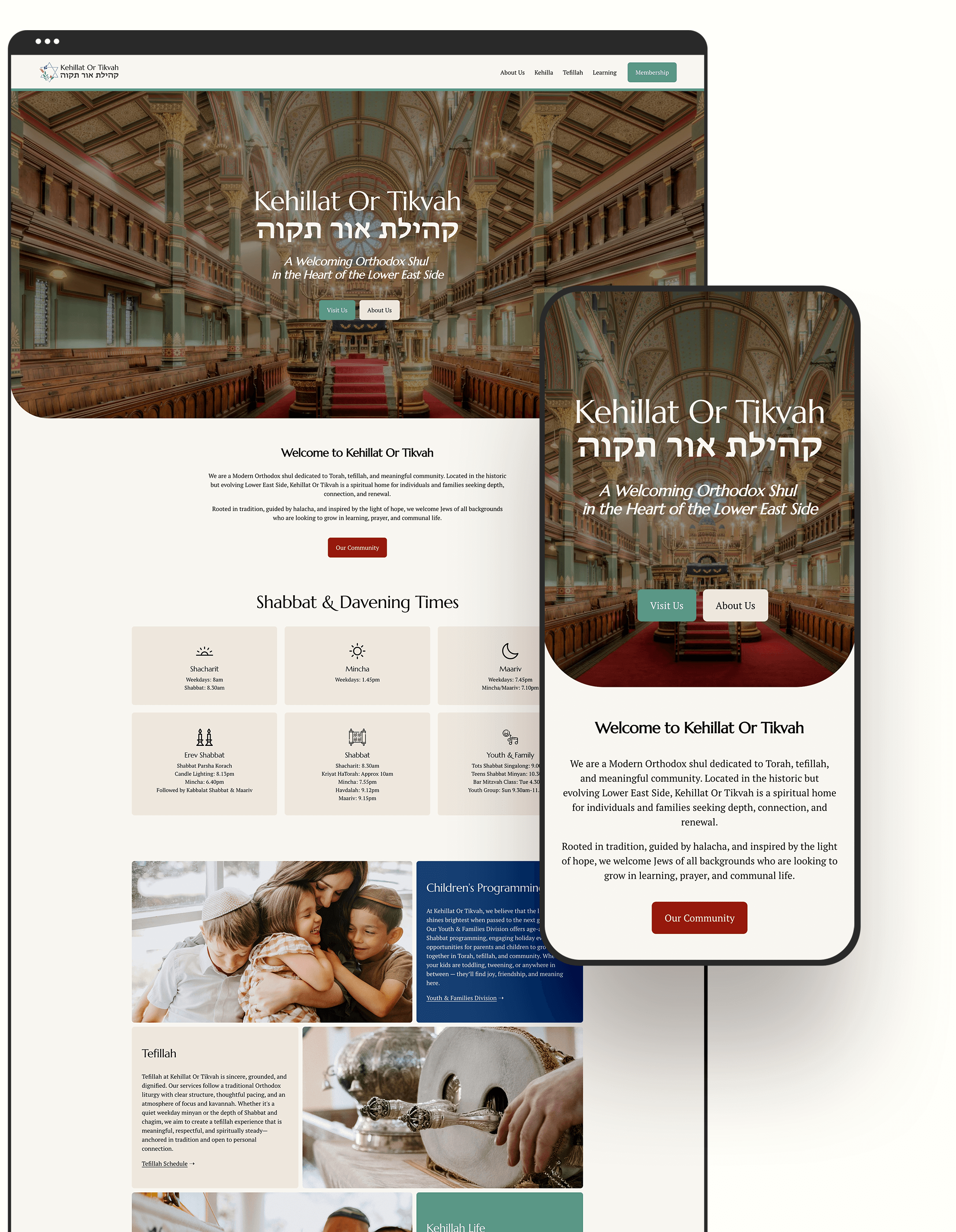 Kehilla Premium Squarespace Template