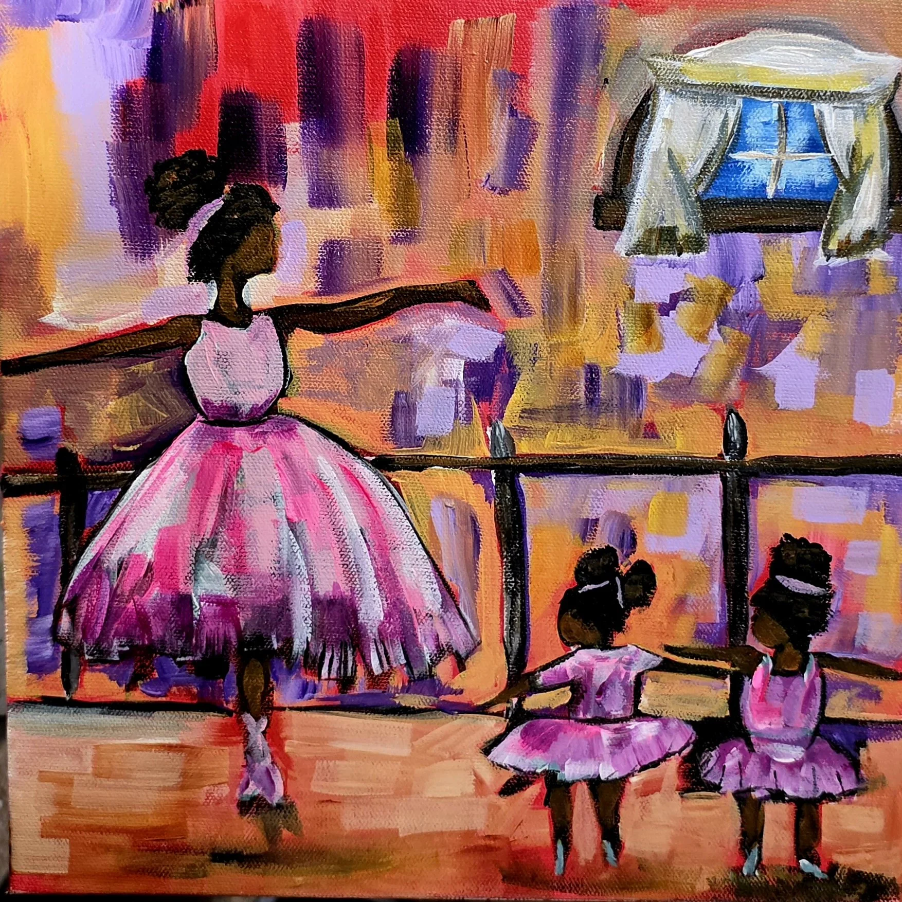 In the Neighborhood Series "Dance Studio, No. 1" highlights the creative nature of dance, rhythm and technique.