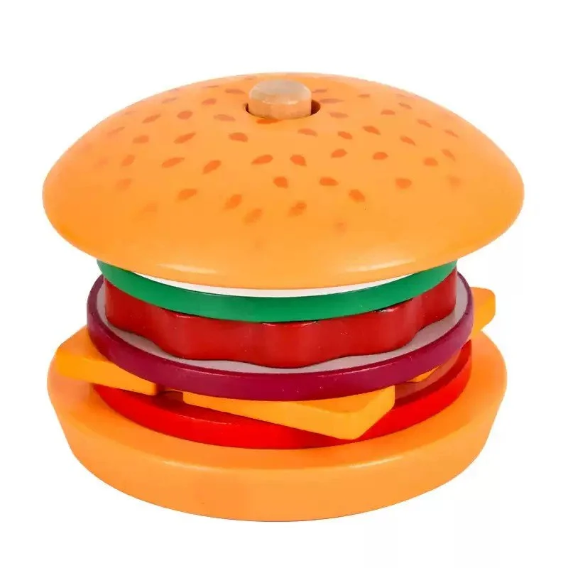 Wooden Hamburger Stacking Toy