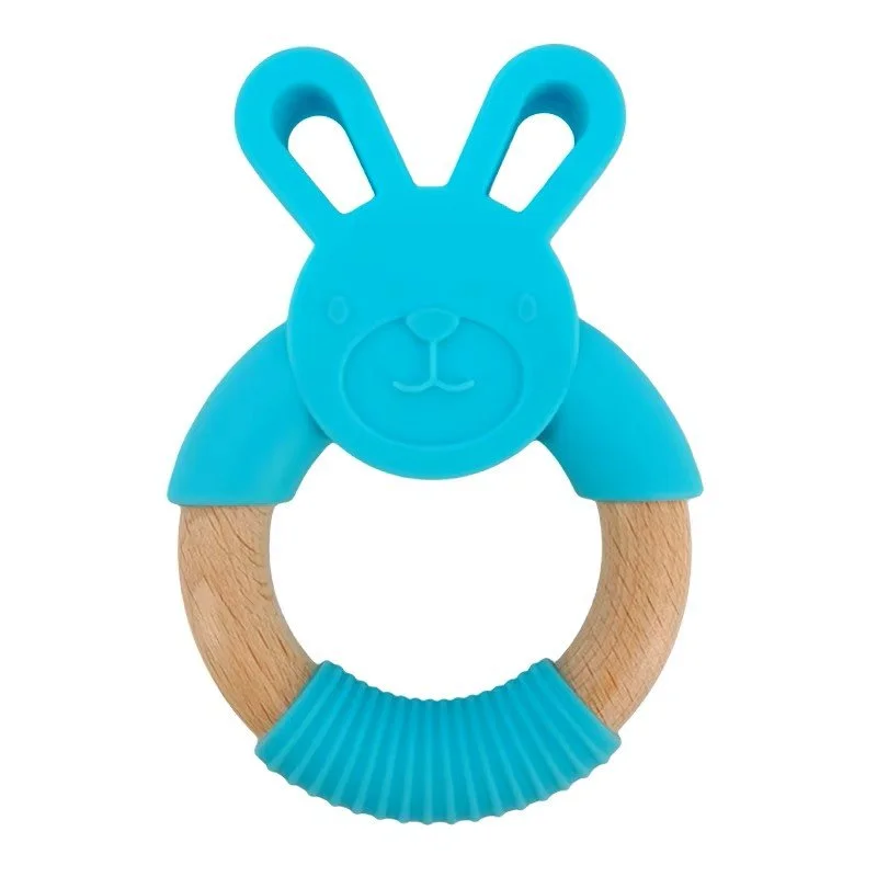 Bunny Silicone and Wood Teether