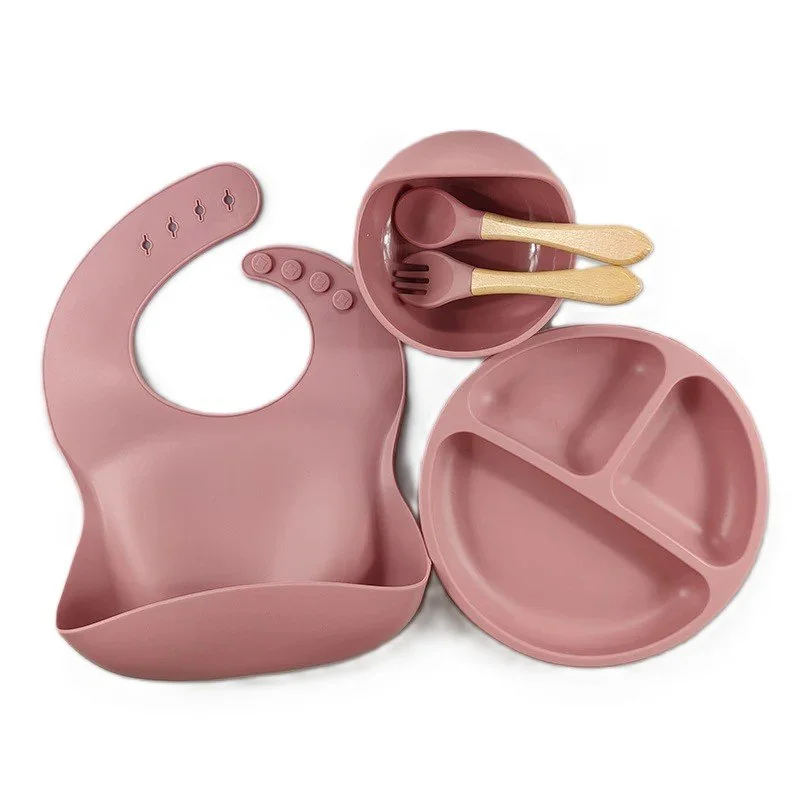 Five Piece Silicone Feeding Set
