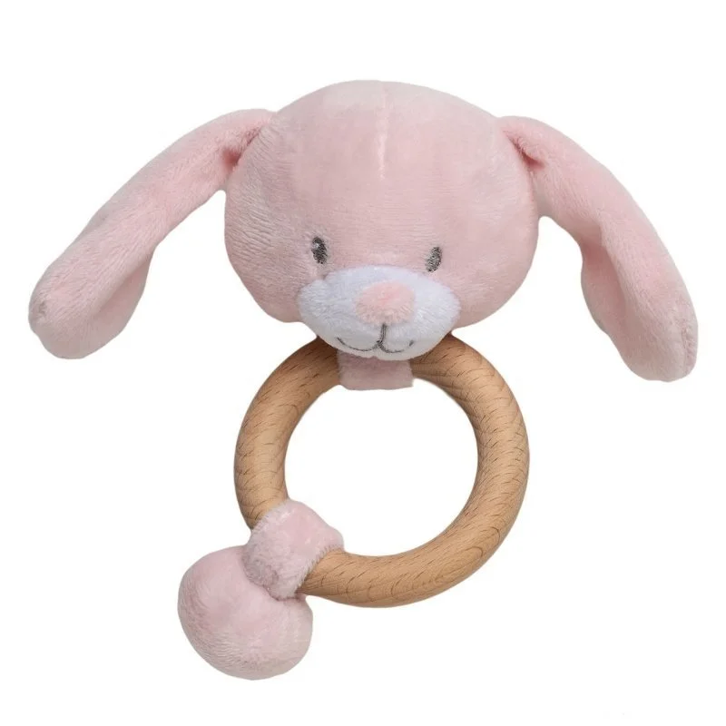 Wooden Ring Bunny Rattle