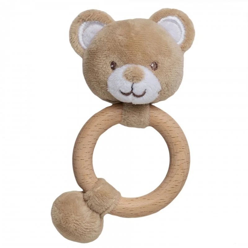 Wooden Ring Bear Rattle