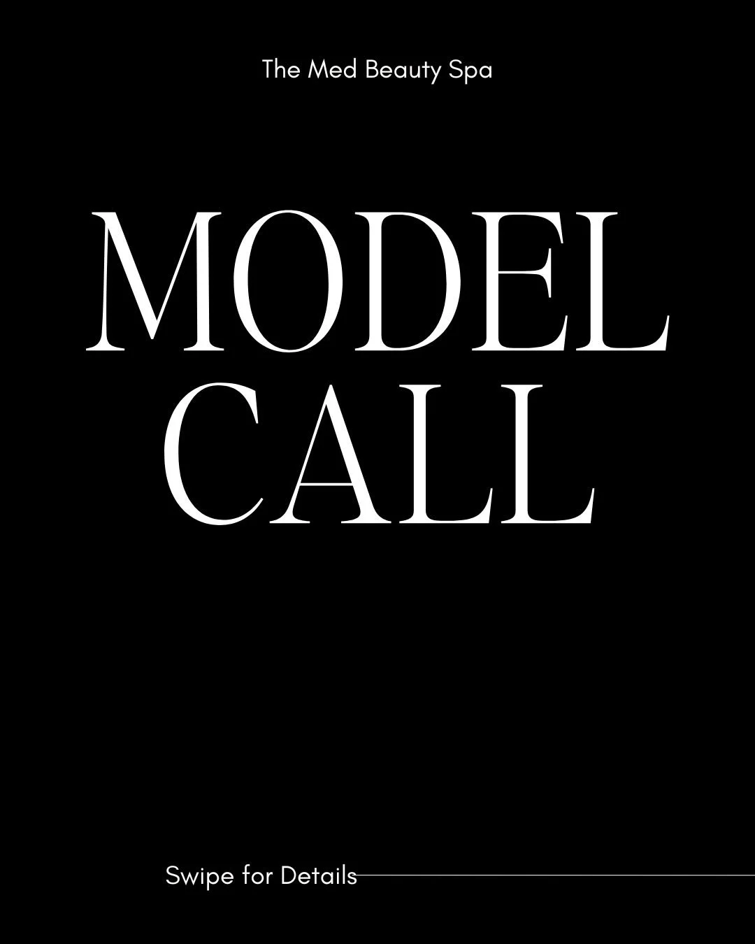 We&rsquo;re looking for models on Saturday, March 7th from 9AM&ndash;12PM ✨

Here&rsquo;s the glow-up deal:
✨First treatment FREE
✨10% OFF your remaining treatment package

Limited spots available &mdash; Must call or email to book your appointment.
