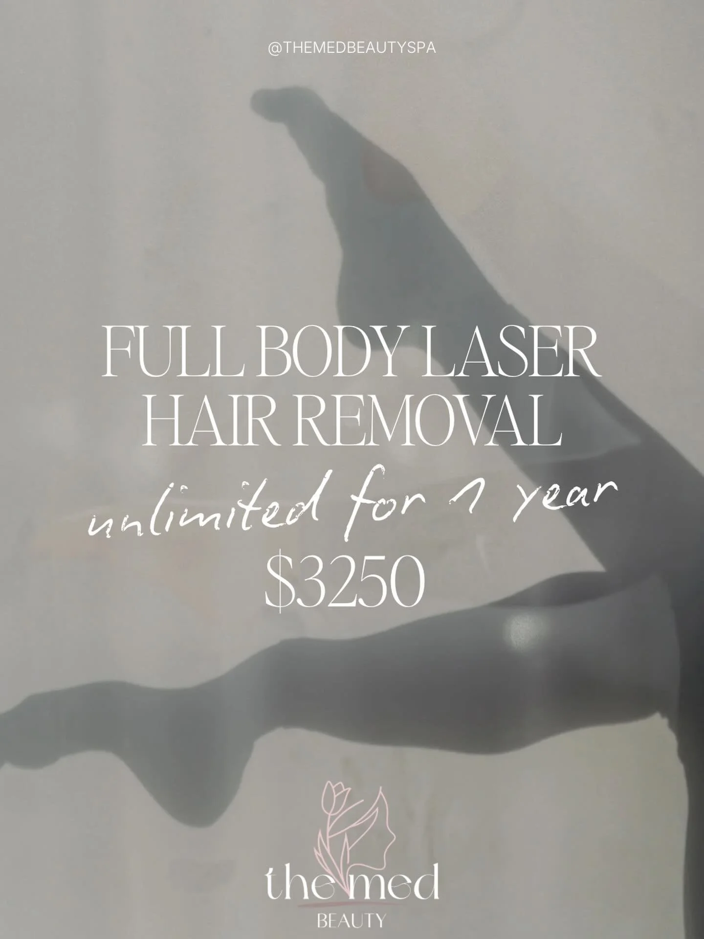 Our UNLIMITED Full Body Laser Hair Removal Package is here 🤍

Head-to-toe treatments. Real results. One incredible price.

💫 $3,250 for 1 year of unlimited sessions
💫 Every area included
💫 Say goodbye to shaving &amp; waxing

This is your sign to