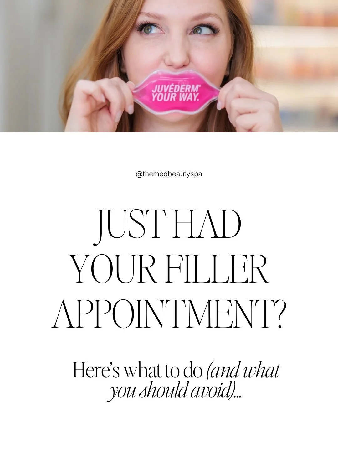 The post filler &lsquo;Golden Rules&rdquo;:

❄️ Ice is your best friend.
🛌 Sleep elevated.
🍹 Skip the happy hour (just for tonight!).
🏃&zwj;♀️ No HIIT classes for 2 days.

By next week, you&rsquo;re going to be obsessed with your new look. 

We&rs