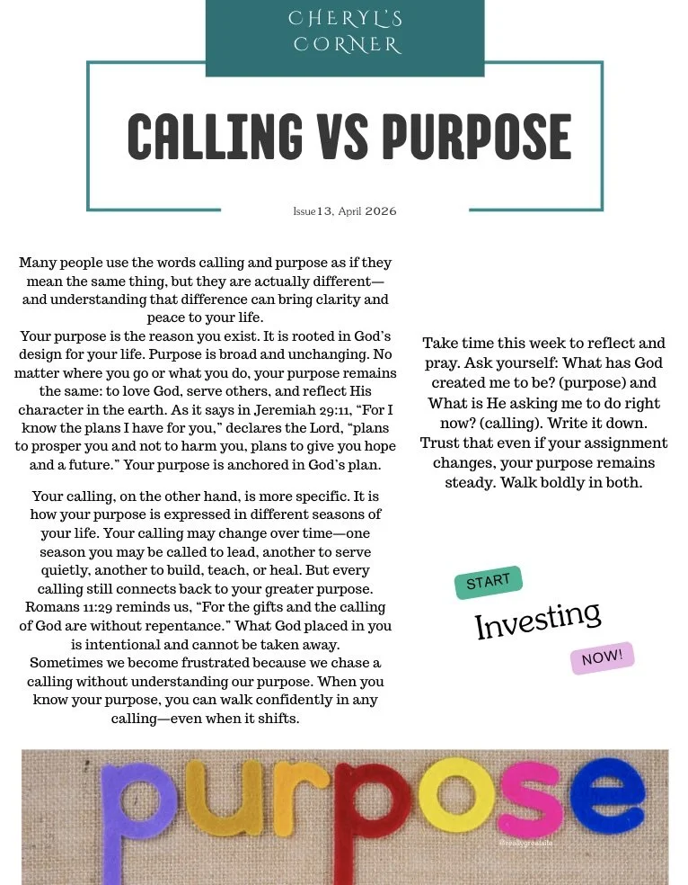 Calling vs. Purpose
