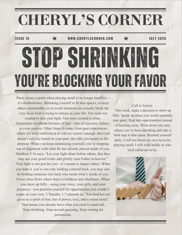 Stop Shrinking You’re Blocking Your Favor