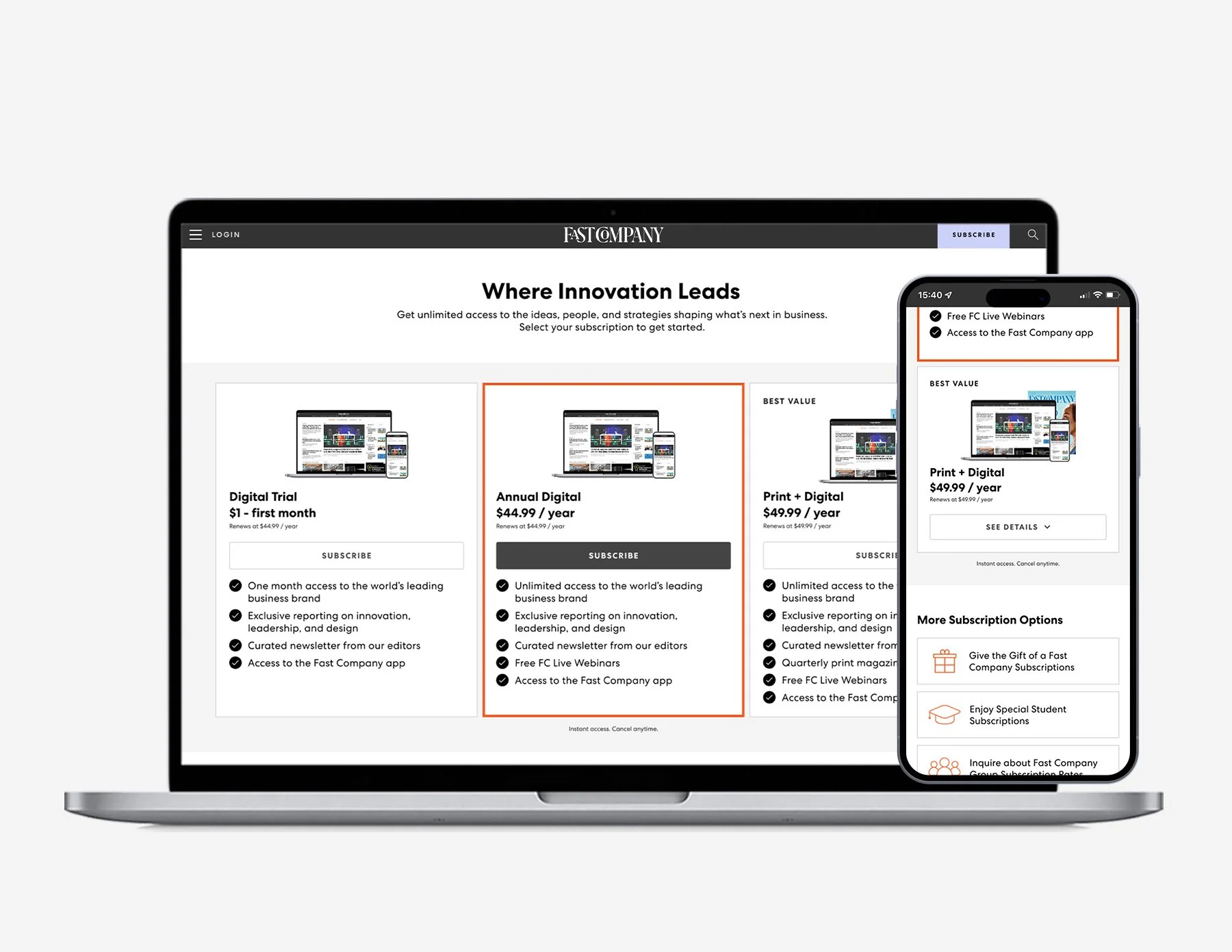 subscription lander