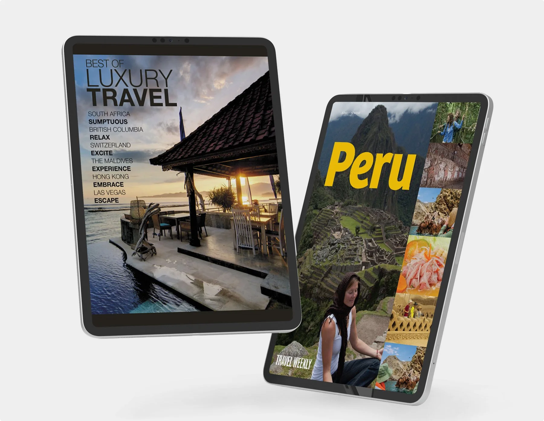 digital advertorial covers