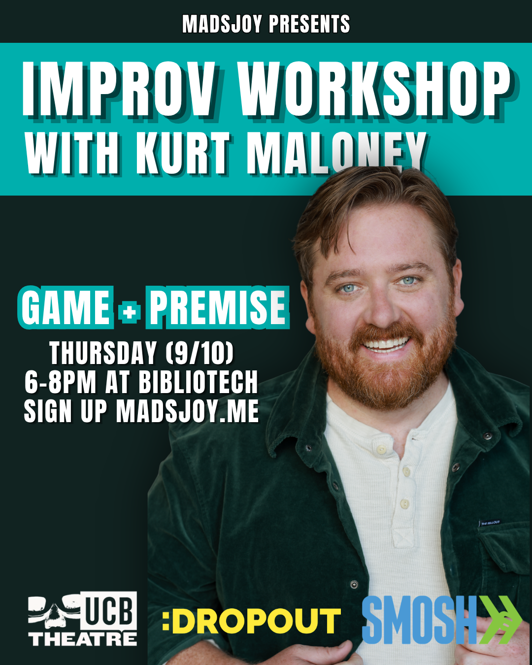 WORKSHOP | Kurt Maloney - Finding the Game (Thursday 9/10 from 6-8 PM)