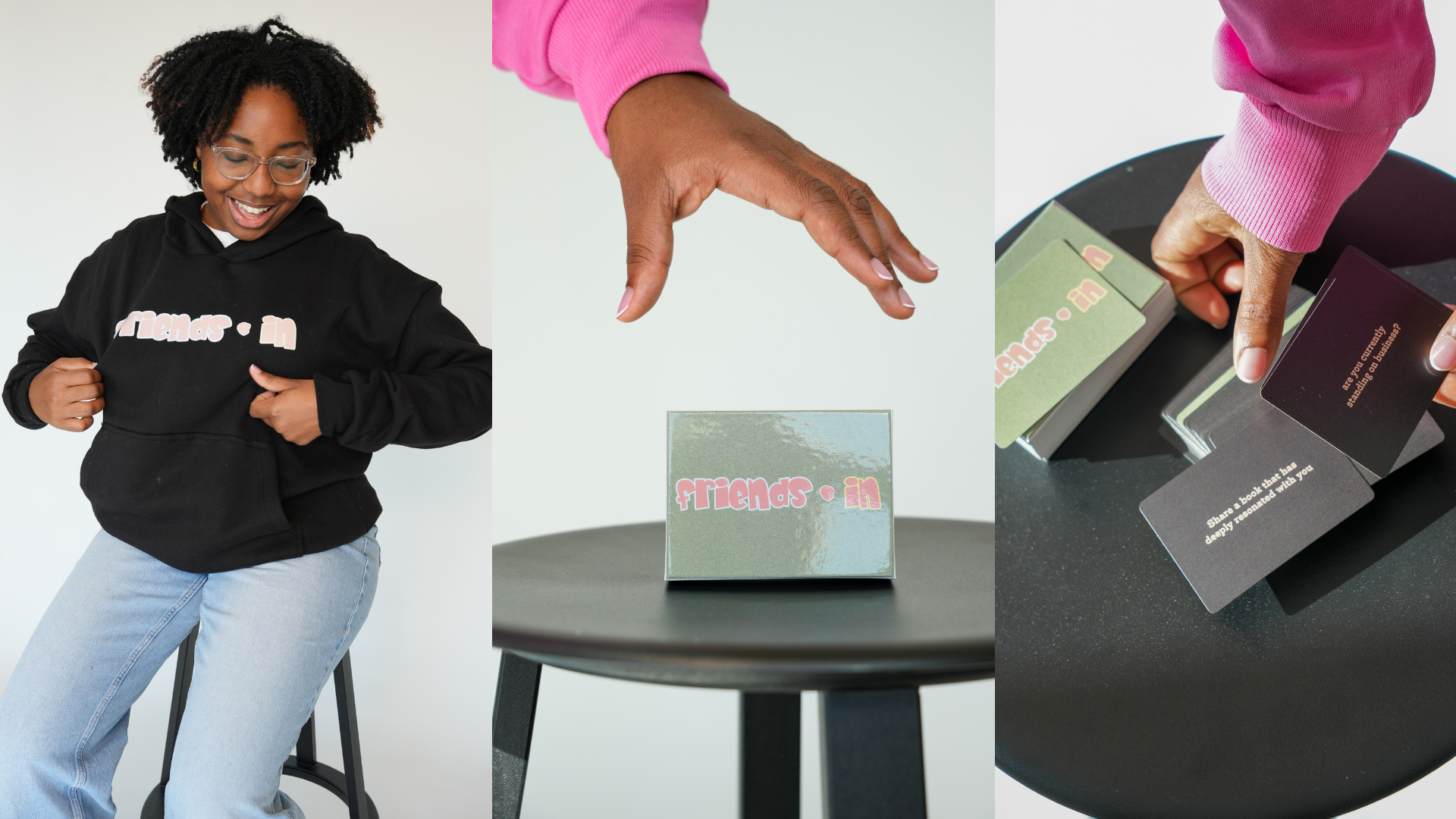 Friends In Product Shoot