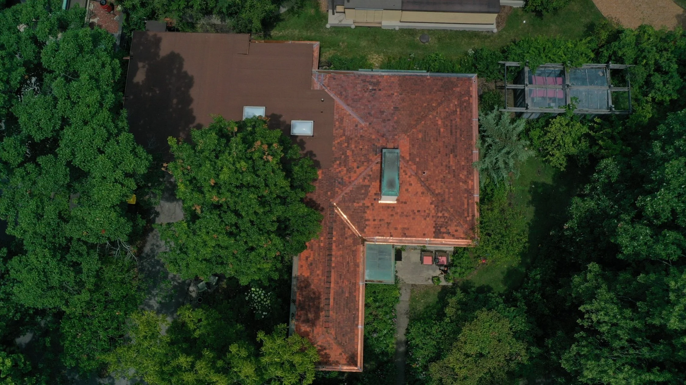 Clay Tile Roof Restored Using Existing Tiles