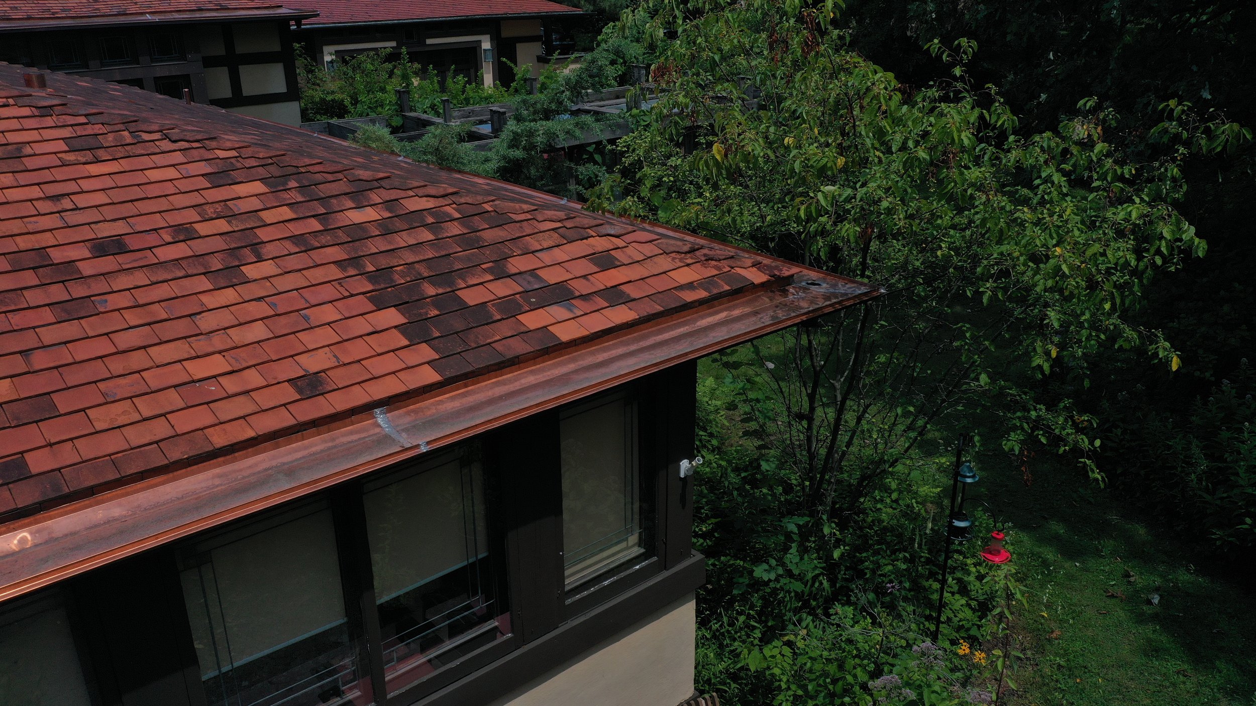 Copper Inlaid Gutter