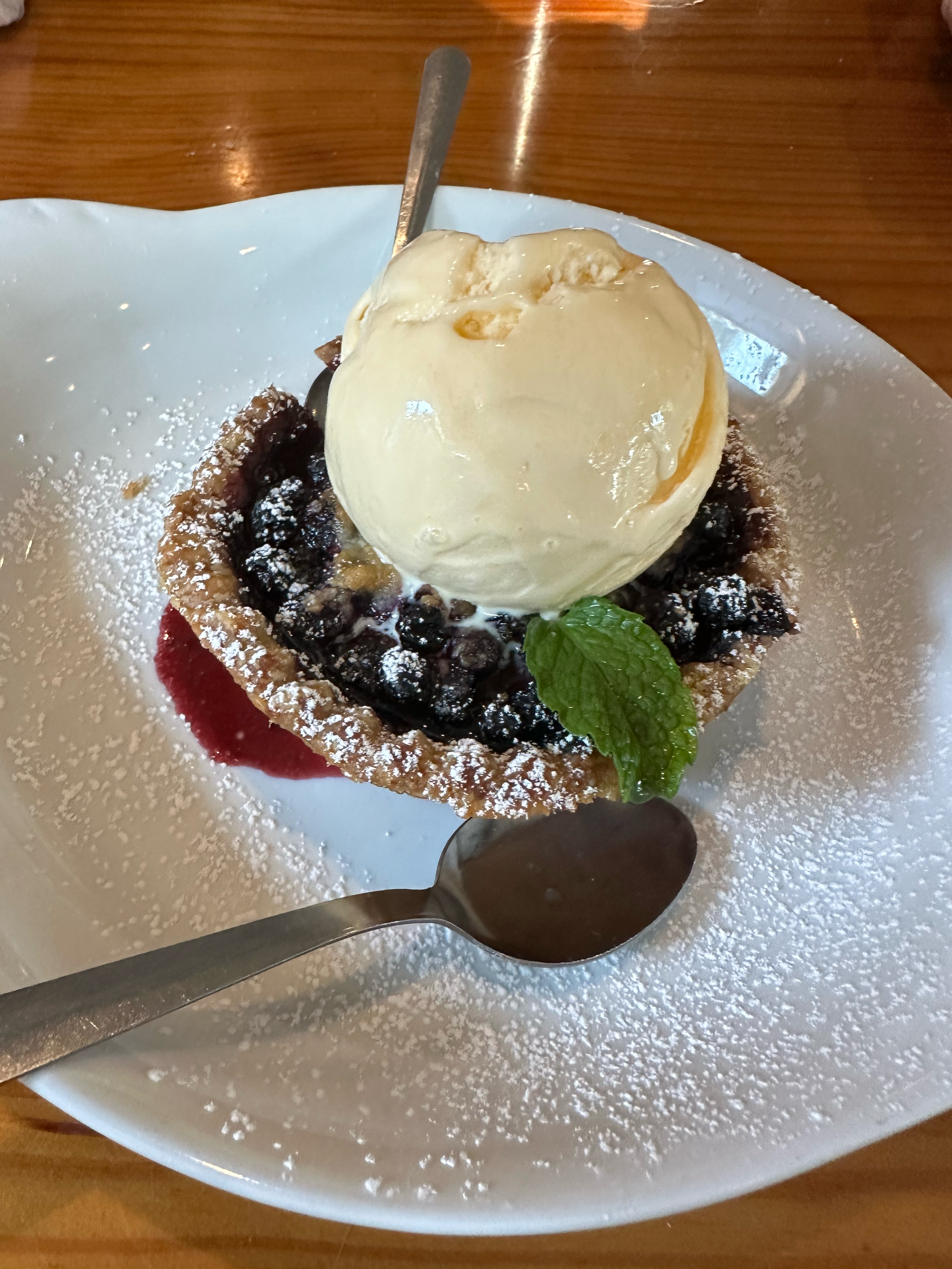 Blueberry Cobbler at Rustic Table